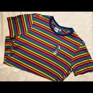 Smurf’s Rainbow Stripe Grouchy Smurf T-Shirt